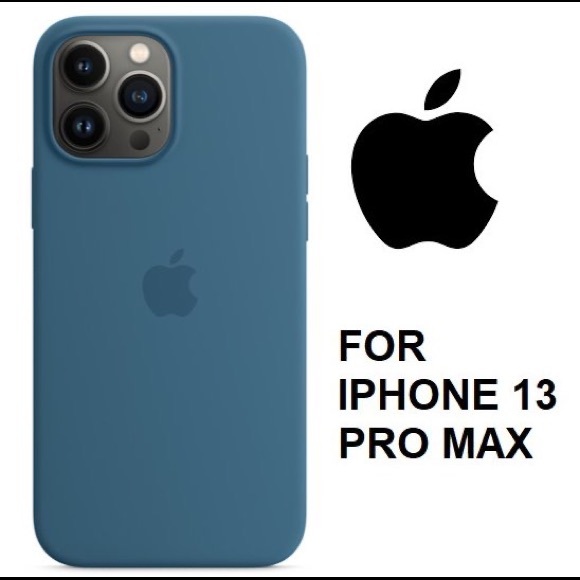APPLE SILICONE CASE WITH MAGSAFE - FOR IPHONE 13 PRO MAX - BLUE JAY - Picture 1 of 2